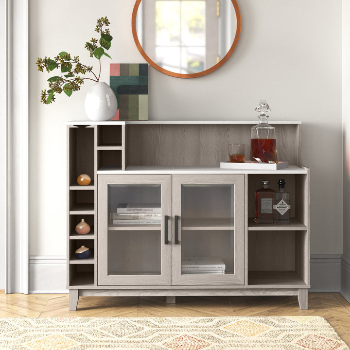 Briones Console Bar Cabinet Mercury Row® Color: White Oak