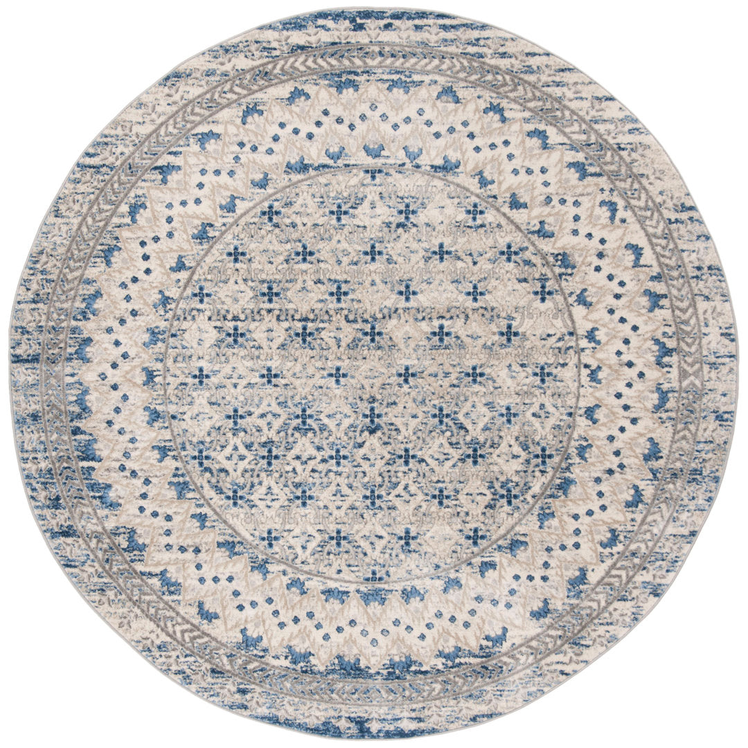 Llana Performance Oriental Rug Bungalow Rose Rug Size: Round 5'