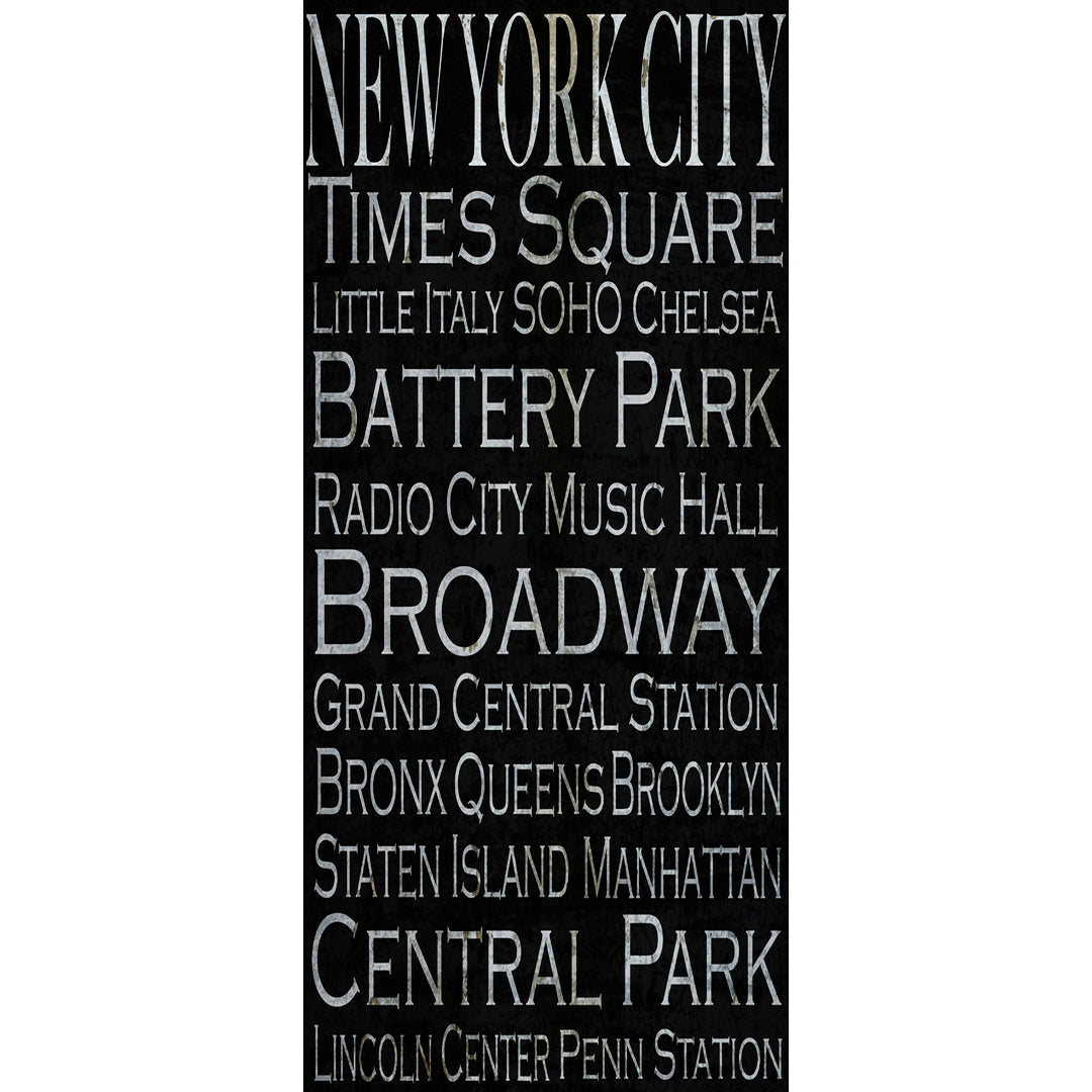 New York City Typography Landmarks' Textual Art on Wrapped Canvas Ebern Designs