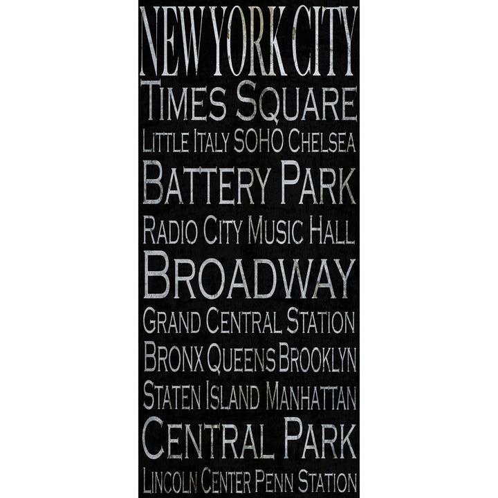 New York City Typography Landmarks' Textual Art on Wrapped Canvas Ebern Designs