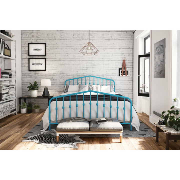 Bushwick Metal Platform Bed Novogratz Color: Sea Blue Size: Queen