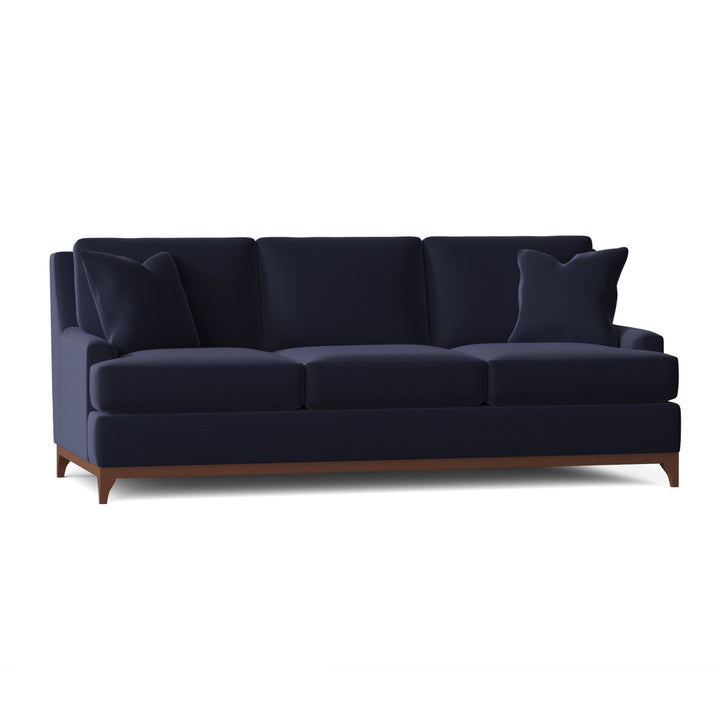 Madelyn 89" Recessed Arm Sofa Wayfair Custom Upholstery™ Fabric: Macc Gray Textured Linen