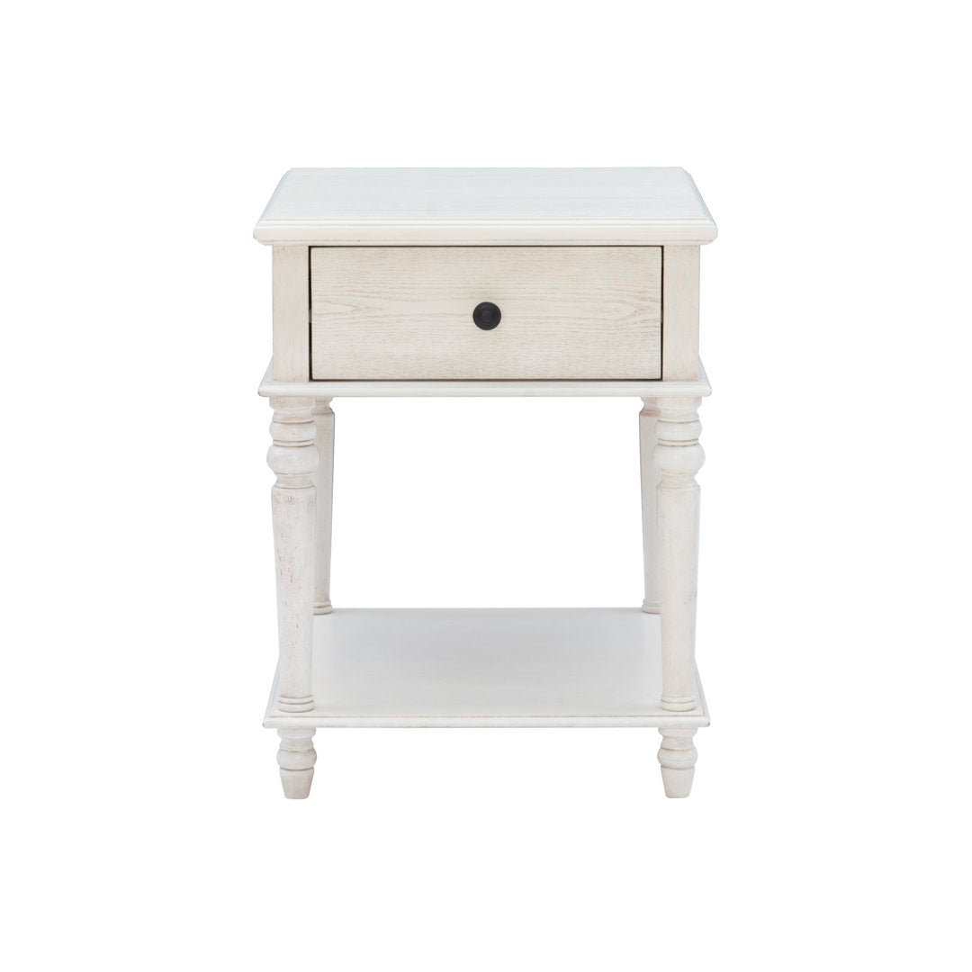Birkley End Table with Storage Drawer Sand & Stable™ Color: Cream