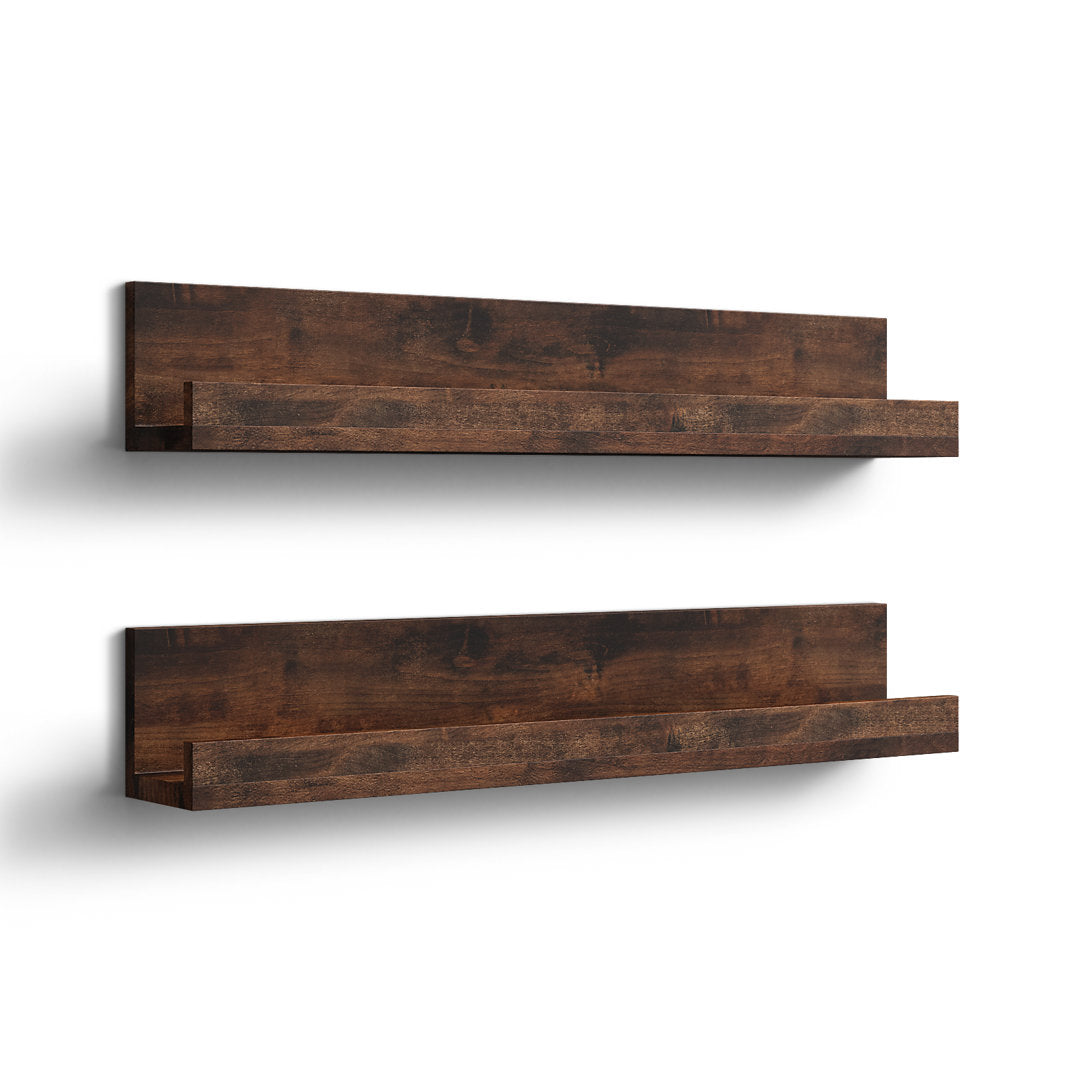 Dominique Alder Solid Wood Floating Shelf (Set of 2) Birch Lane™