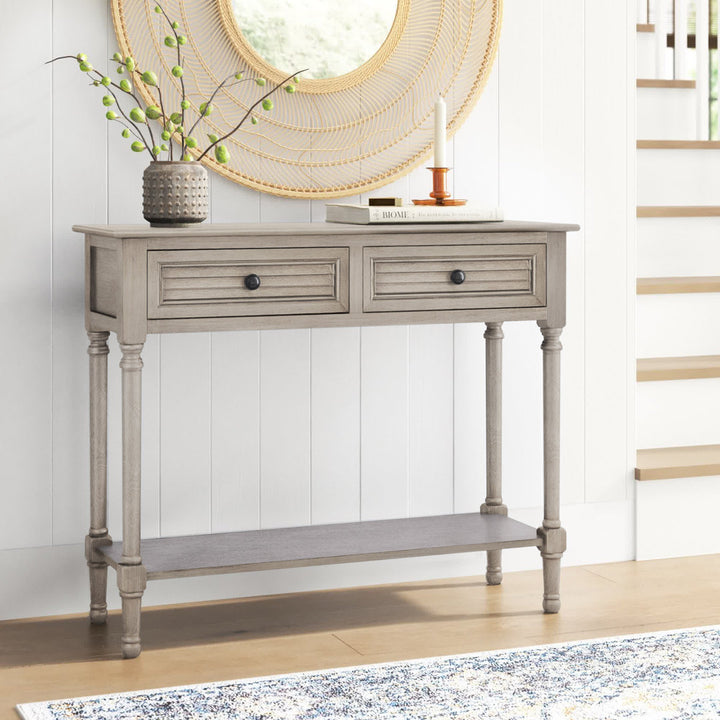 Amondre 36'' Console Table Highland Dunes Color: Greige
