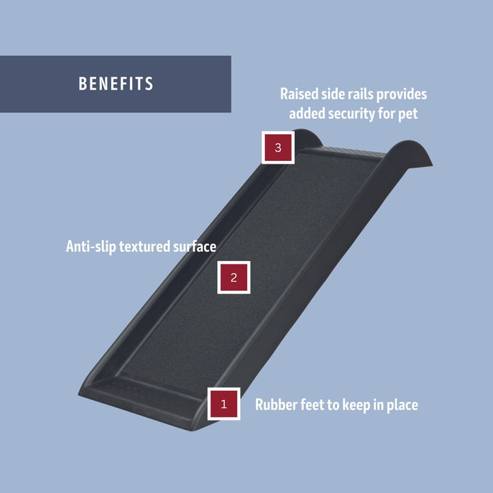 TRIXIE 39.5" Pet Ramp, Dog Ramp, Portable Dog Ramp for Small Cars and Furniture, Non-Skid Surface TRIXIE