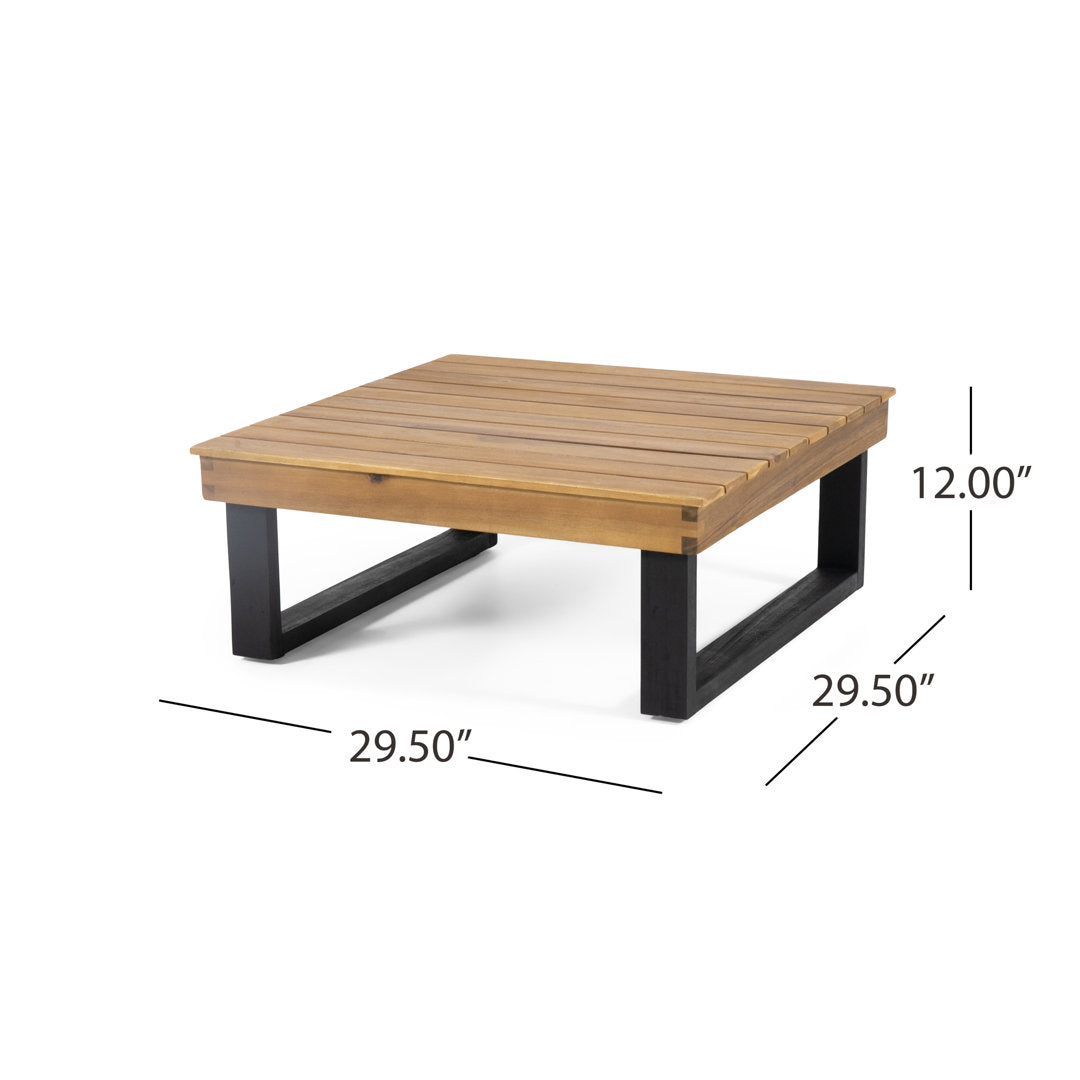 Abhipsa 4 Piece Teak Sectional Seating Group with Cushions Union Rustic