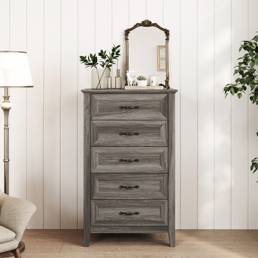 Humphrey 5 Drawer 27.5" W Chest Laurel Foundry Modern Farmhouse® Color: Gray