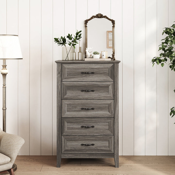 Humphrey 5 Drawer 27.5" W Chest Laurel Foundry Modern Farmhouse® Color: Gray