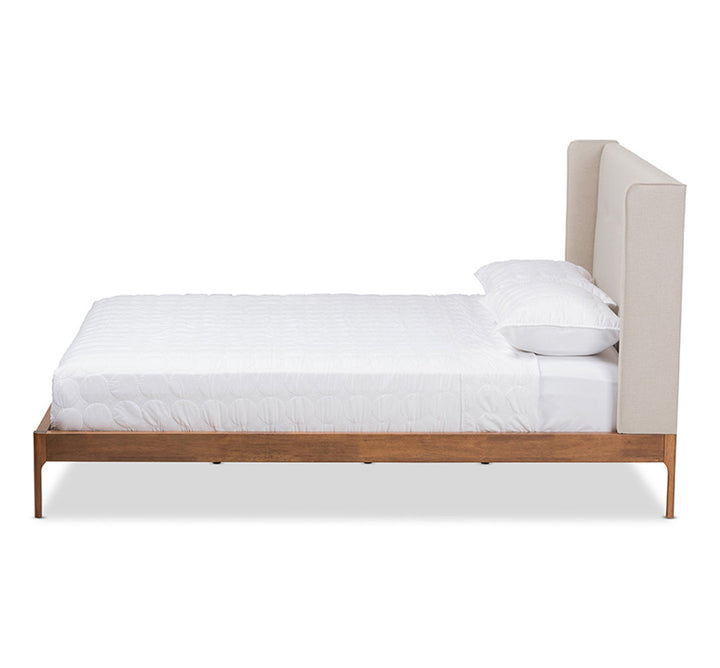 Ellerman Tufted Platform Bed Mercury Row® Color: Light Beige Size: Queen