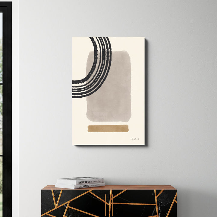Geo Abstract III Neutral by Becky Thorns - Print on Canvas Mercury Row® Size: 36" H x 24" W   Format: Unframed, Mat Included: No