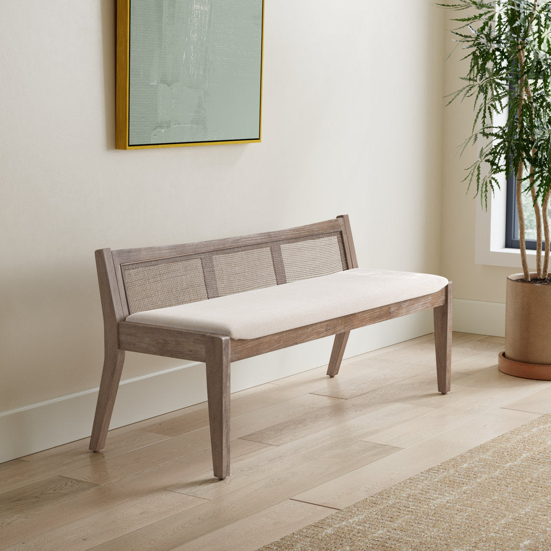 Donner Cane Back Cushioned Bench Joss & Main