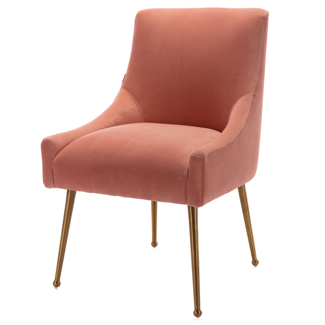 Surles Velvet Side Chair Everly Quinn Upholstery Color: Pink