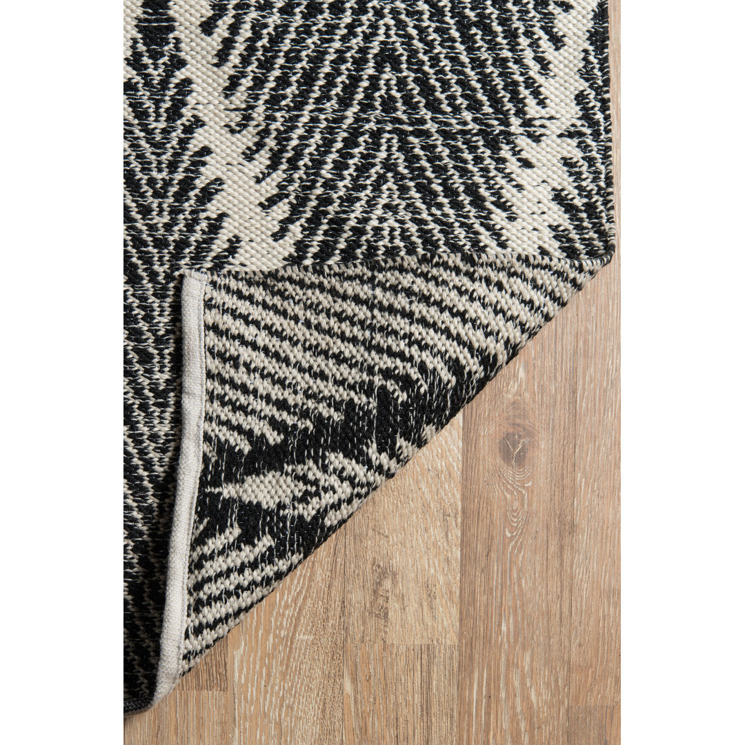 River Geometric Handmade Flatweave Black/Ivory Indoor/Outdoor Area Rug Erin Gates by Momeni Rug Size: Rectangle 2' x 3'