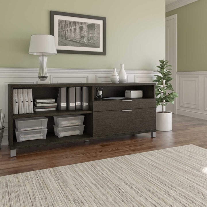 Idael 2 - 72W Credenza with 2 Drawers Ivy Bronx Finish: Gray