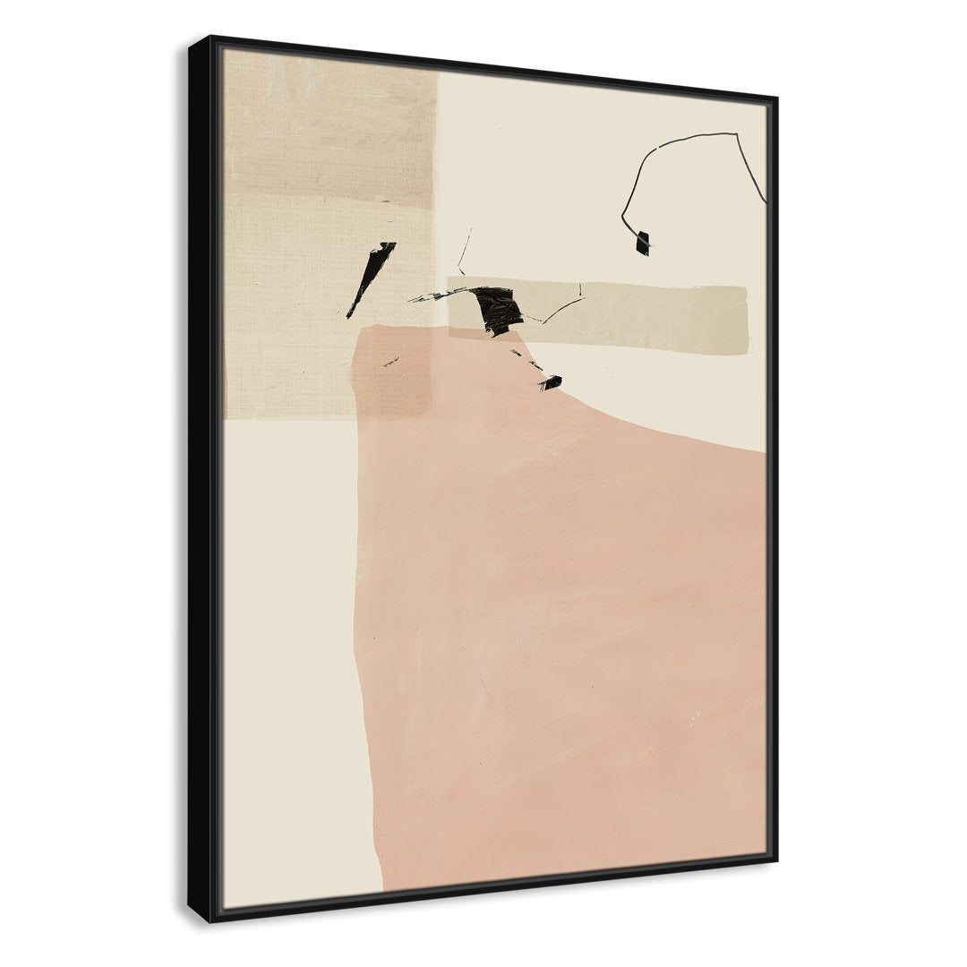 Soft Tempo - Floater Frame Painting on Canvas Joss & Main Frame Color: Black Framed Size: 41.5" H x 31.5" W