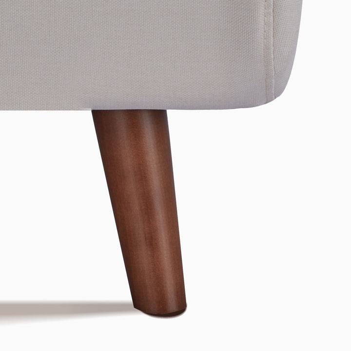 Jacquelyn 30.31" Wide Convertible Chair Mercury Row® Teen Leg Color: Coffee Fabric: Ivory Polyester