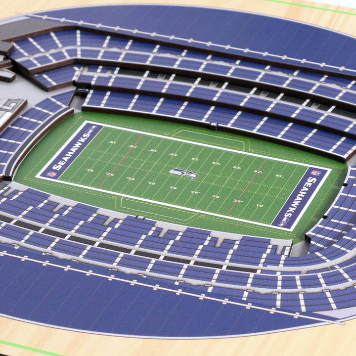 NFL 5-Layer Stadiumview Wall Art YouTheFan Color: Teal NFL Team: Seattle Seahawks