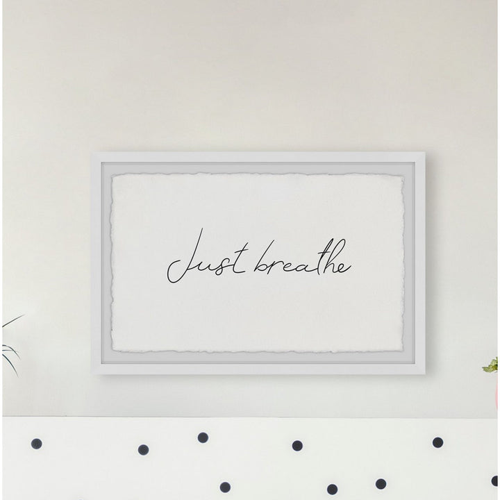 Keep Breathing - Picture Frame Textual Art Print on Paper Red Barrel Studio® Size: 12" H x 18" W x 1.5" D