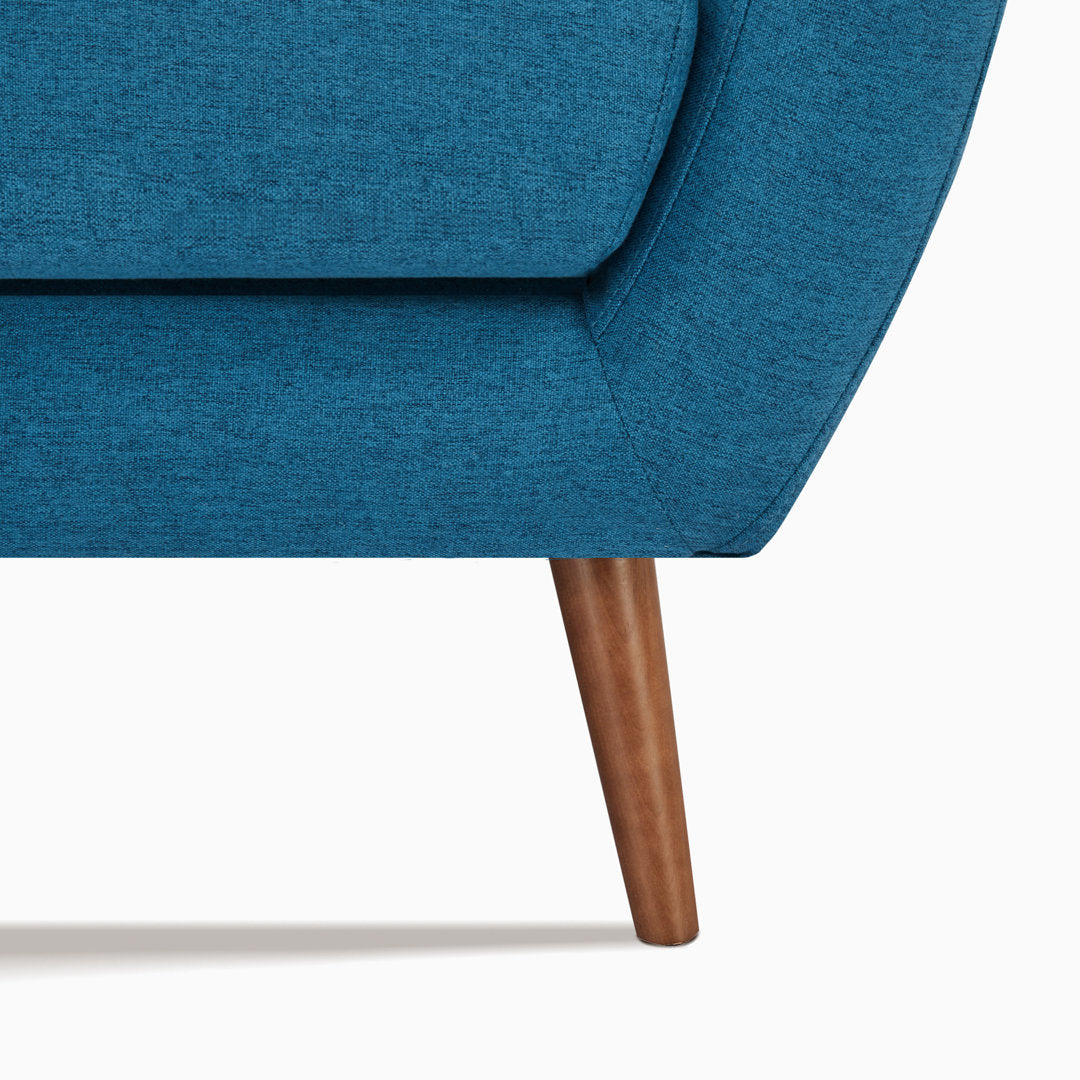 Carolos 58" Round Arms Loveseat Wade Logan® Upholstery Color: Blue