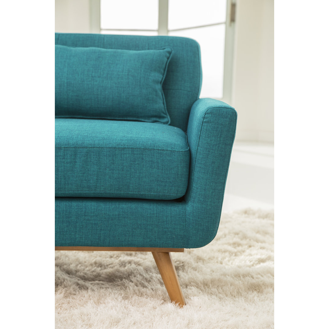 Norton St Philip 34" Wide Tufted Polyester Armchair Mercury Row® Fabric: Teal Blue
