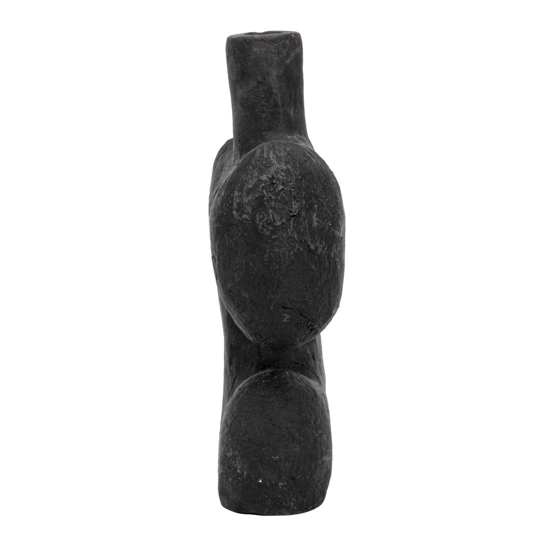 Amador Gray 14" Stoneware Table Vase AllModern Color: Black