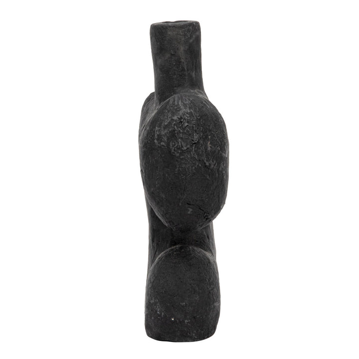 Amador Gray 14" Stoneware Table Vase AllModern Color: Black