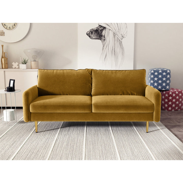 Javonta 70'' Upholstered Sofa Everly Quinn Fabric: Ginger Velvet