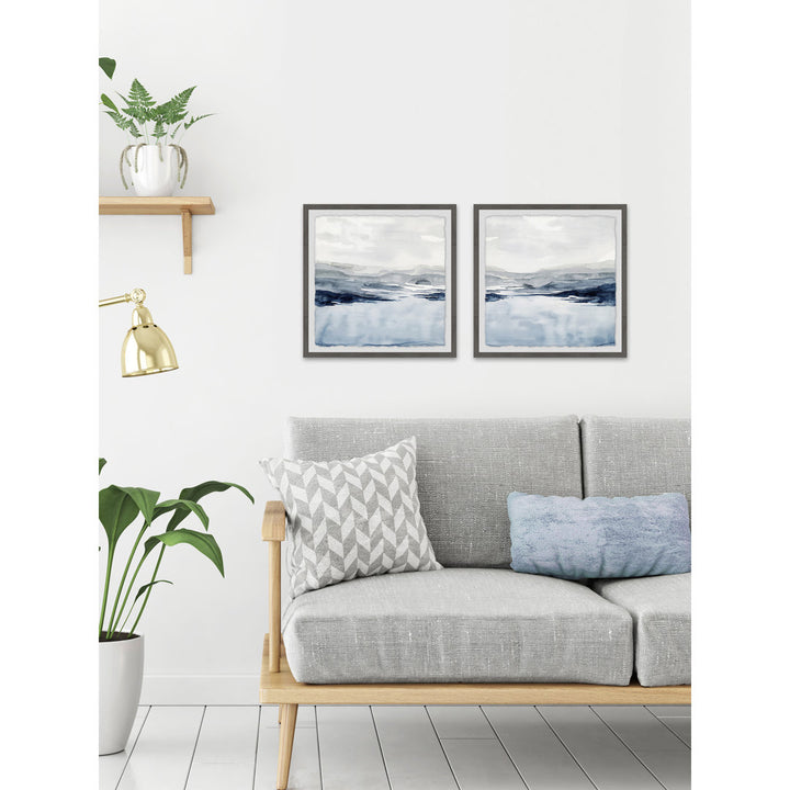 Faded Horizon III Diptych - 2 Piece Picture Frame Set Print on Paper Highland Dunes Size: 18" H x 36" W x 1.5" D