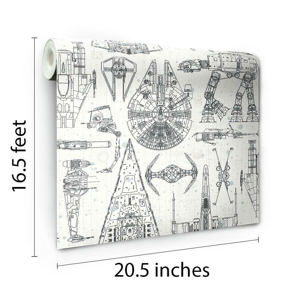 Hessler Star Wars 16.5' L x 20.5" W Peel and Stick Wallpaper Roll Zoomie Kids
