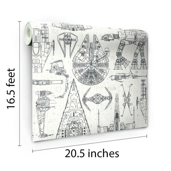 Hessler Star Wars 16.5' L x 20.5" W Peel and Stick Wallpaper Roll Zoomie Kids