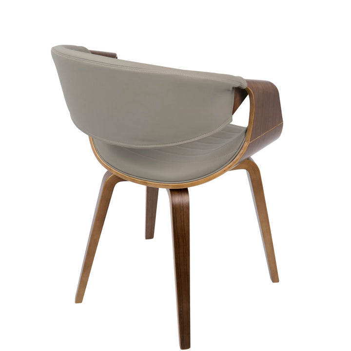 Tejeda Upholstered Arm Chair Mercury Row® Leg Color: Walnut, Upholstery Color: Gray