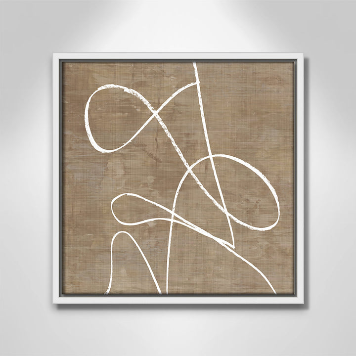 Swooping Lines - Floater Frame Painting on Canvas Joss & Main Size: 13.5" H x 13.5" W x 2" D Format: White