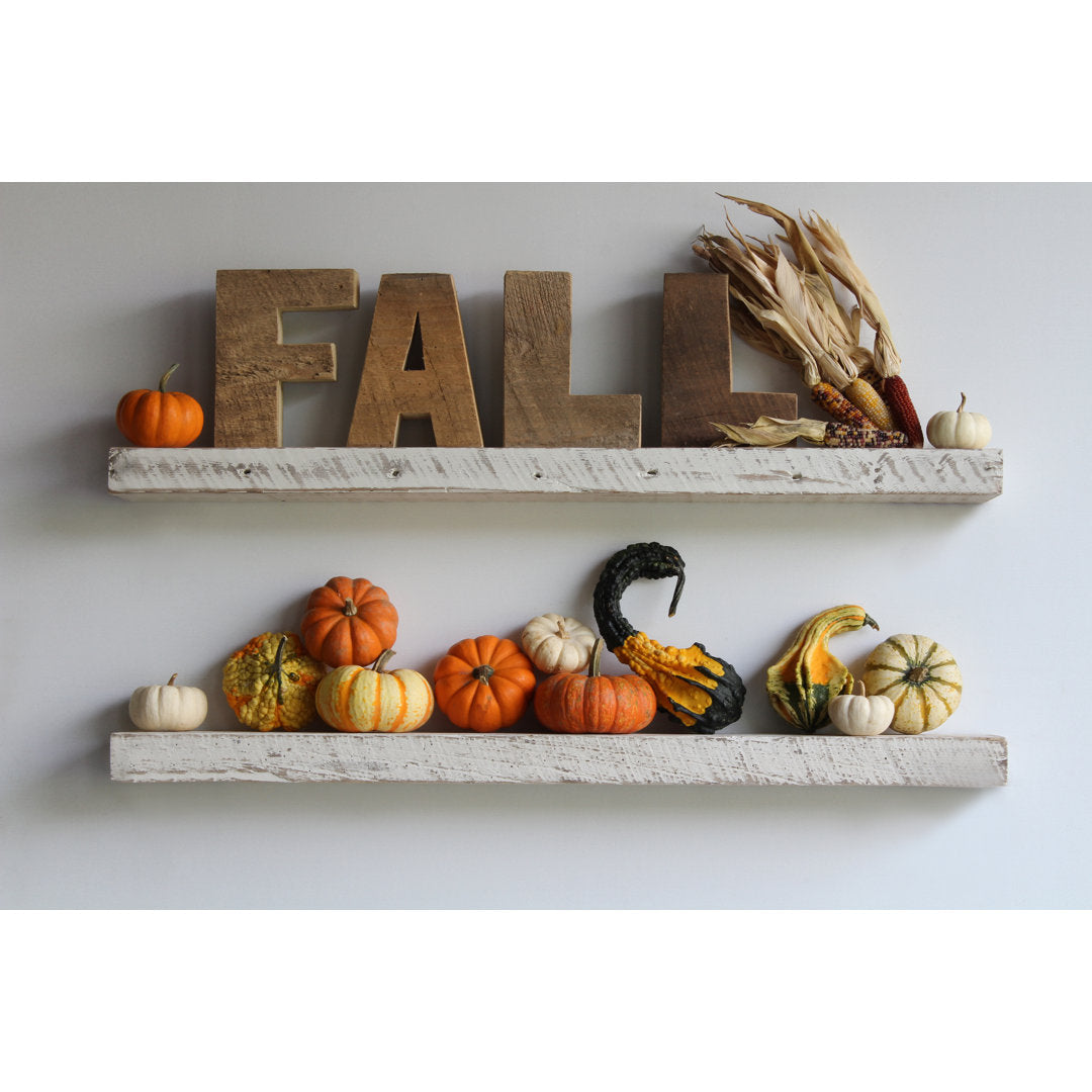 Joao 2 Piece Solid Wood Floating Shelf with Reclaimed Wood Gracie Oaks Size: 2" H x 40" W x 7" D Finish: White Washed