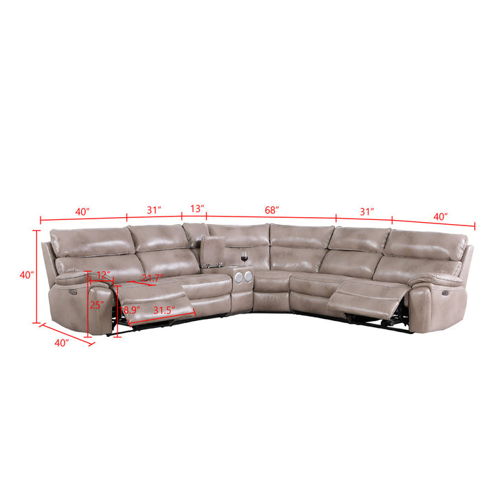 Stonebrook Genuine Leather Left Hand Facing Reclining Corner Sectional Wildon Home®