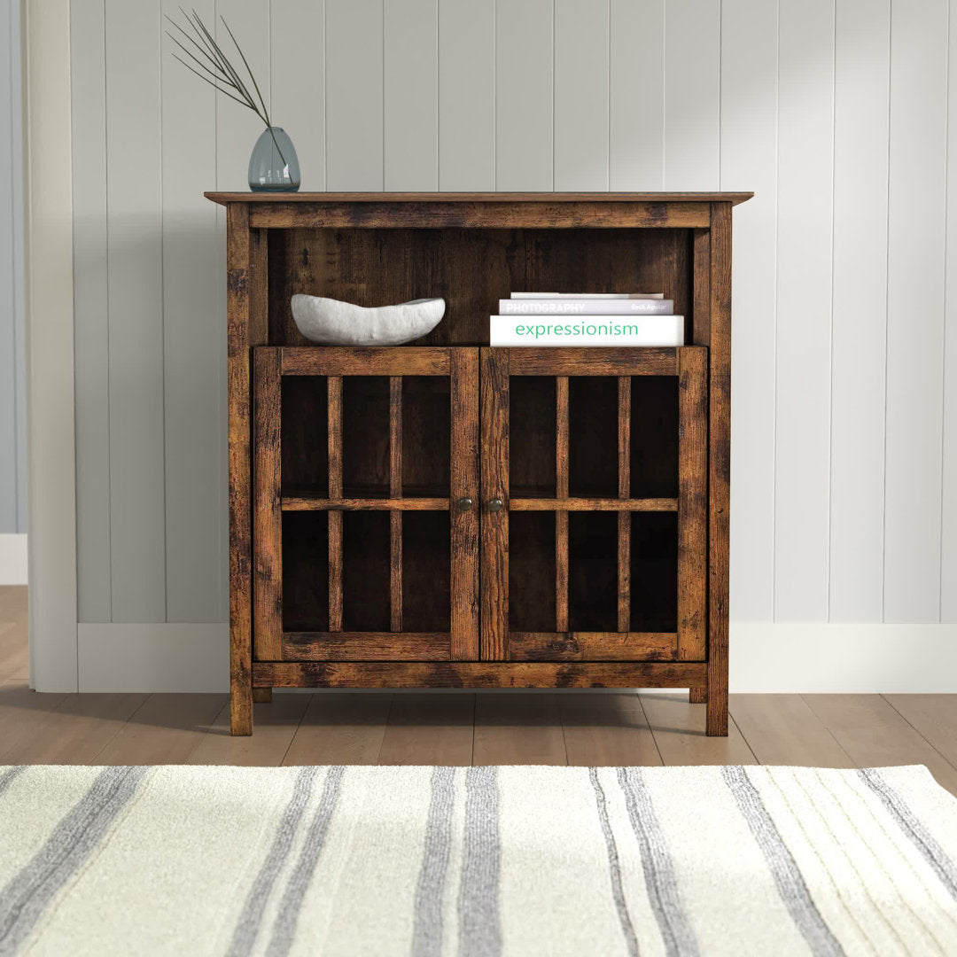 Bamard 40" TV Stand with Storage Cabinets Beachcrest Home™ Color: Barnwood