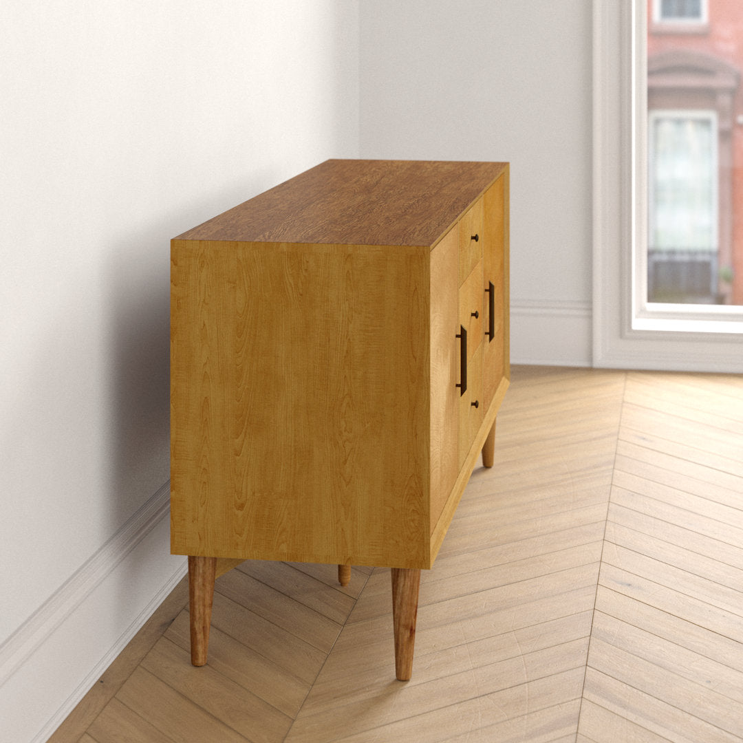 Landon 57" Wide 3 Drawer Buffet Table Crosley Color: Acorn