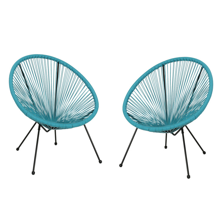 Outdoor Hammock Weave Patio Chair (Set of 2) AllModern Color: Teal