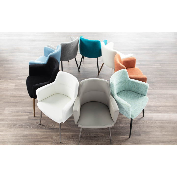 Cedeno Upholstered Dining Chair (Set of 2) Mercury Row® Upholstery Color: Gray