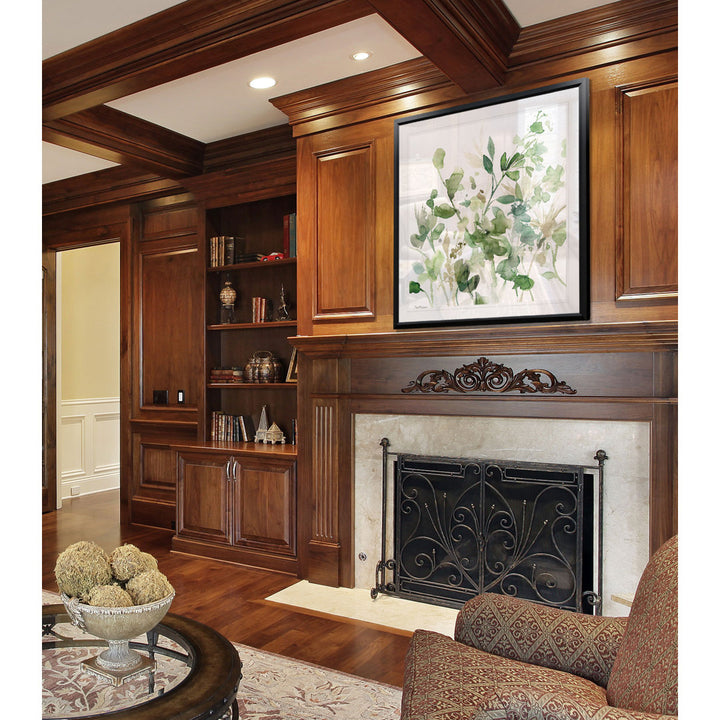 Argita Sage Garden I - Painting Print Lark Manor™ Size: 26.5" H x 26.5" W x 1.5" D Format: Black Plastic Framed