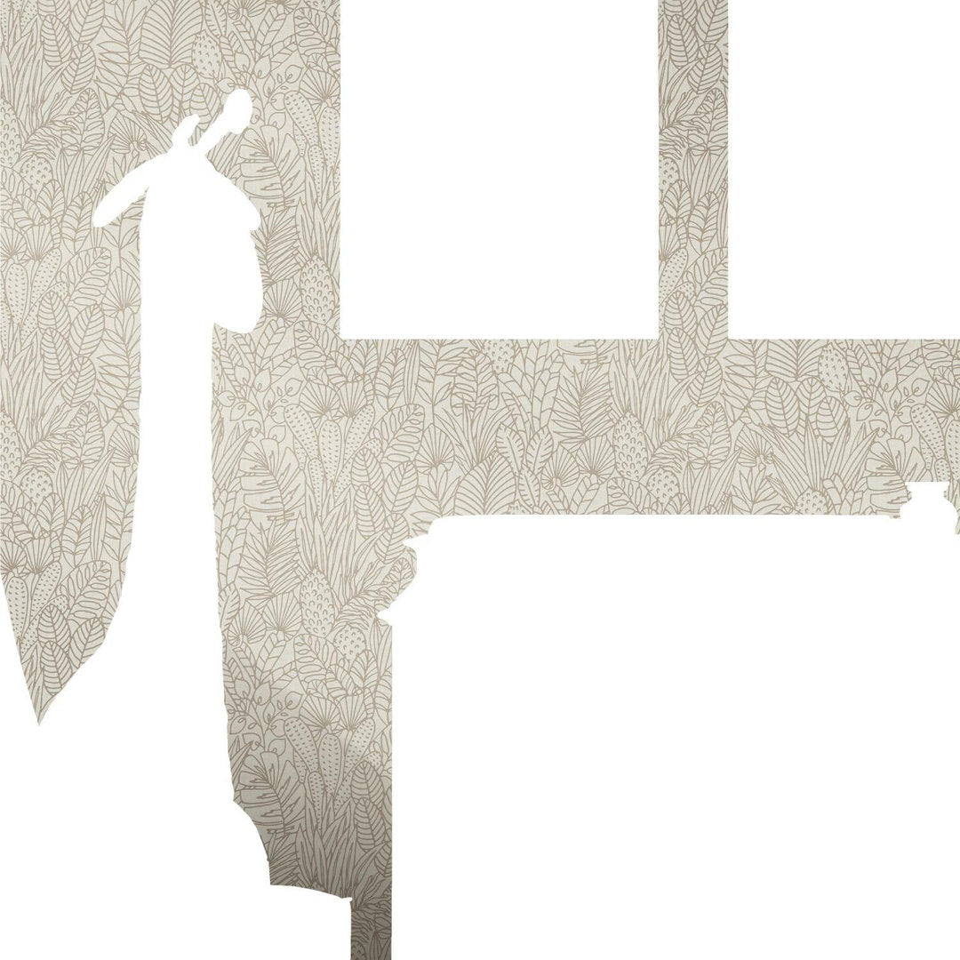 Davis Leaves Sketch 20.5' L x 16.5" W Peel and Stick Wallpaper Roll Sand & Stable™ Color: Taupe