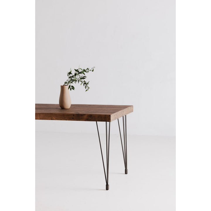Libra Solid Wood Dining Table Birch Lane™ Table Top Color: Rustic Brown