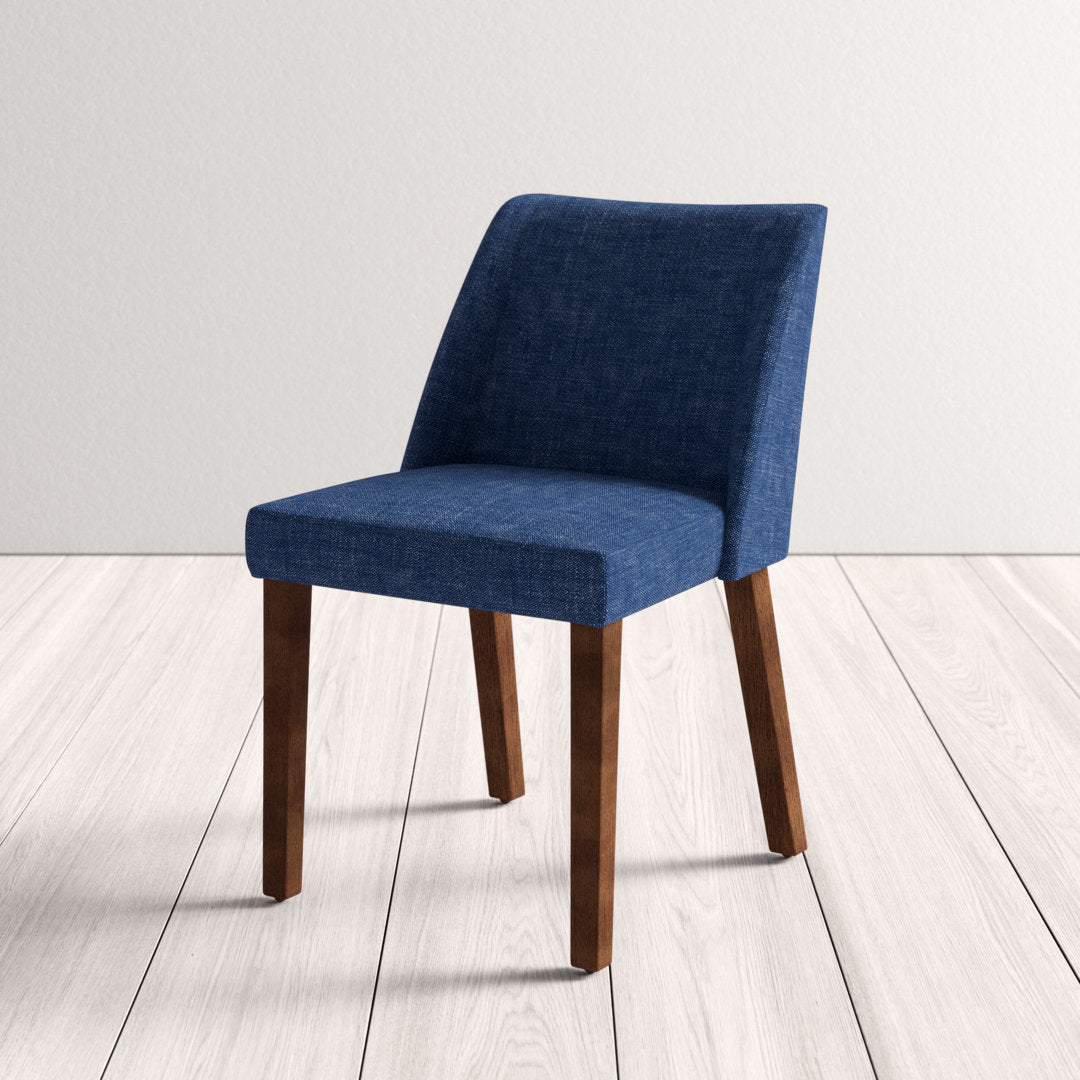 Didmarton Linen Side Chair (Set of 2) Zipcode Design™ Upholstery Color: Blue Linen