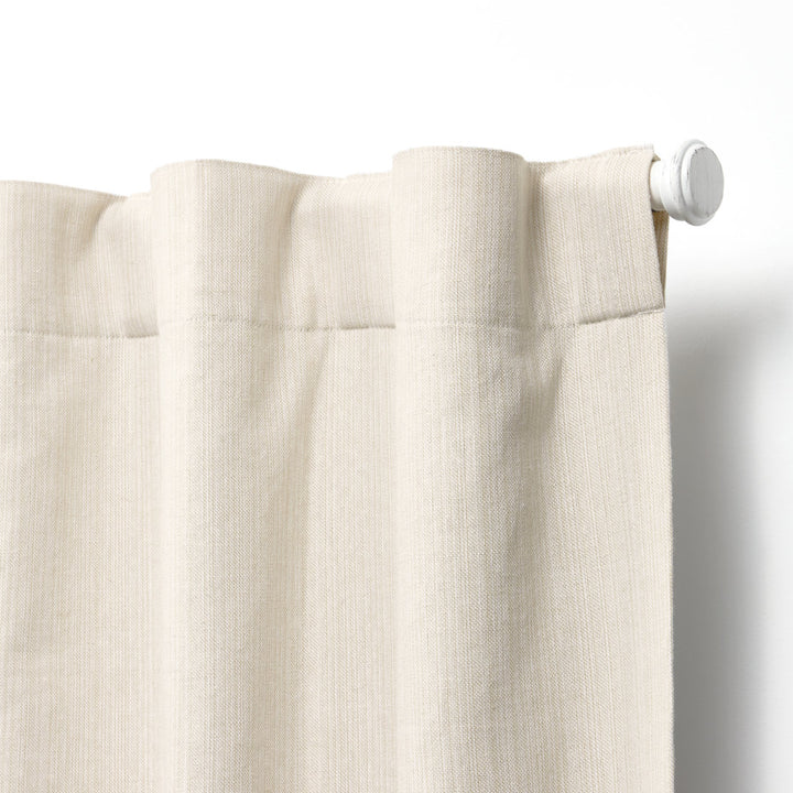 Lauren Ralph Lauren Sallie Blackout Heavy Cotton/Linen Blend with Lining Back Tab/Rod Pocket Curtain Lauren Ralph Lauren Curtain Color: Light Beige Size per Panel: 54" W x 96" L