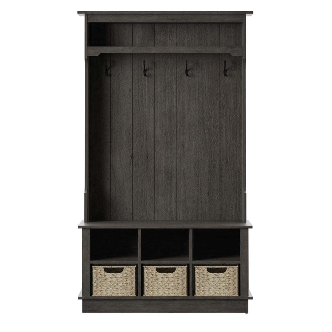Bridget Hall Tree with Open Storage Sand & Stable™ Color: Weathered Gray