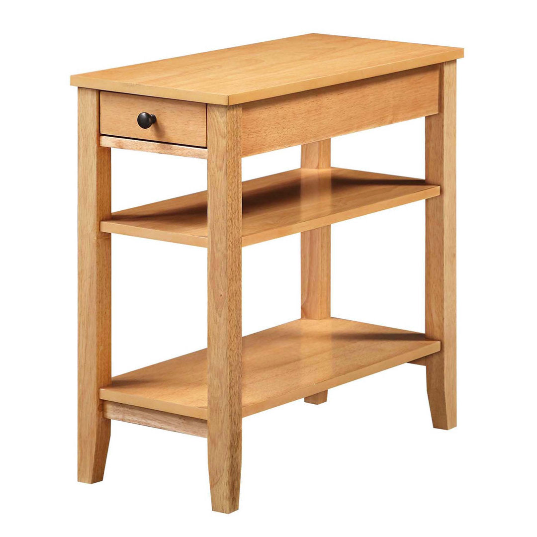 Carbin End Table with Drawer and Shelves Winston Porter Color: Natural