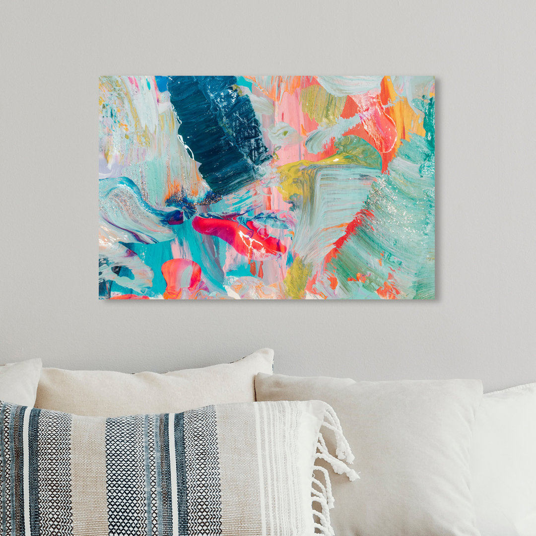 Abstract That Love Feeling - Graphic Art on Canvas Oliver Gal Prints Size: 10" H x 15" W Format: Wrapped Canvas