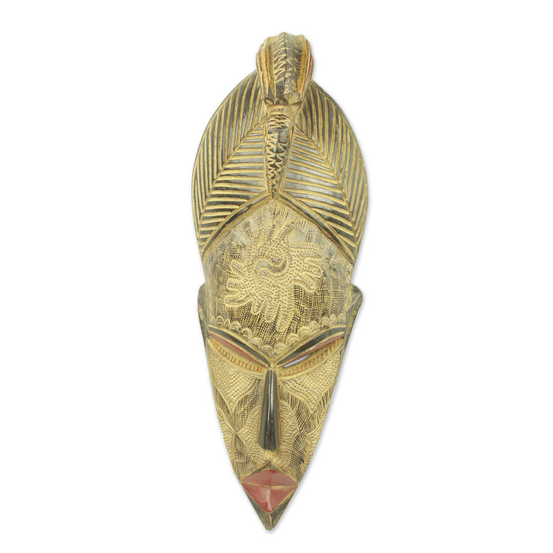 Eshaan Artisan Carved African Mask Wall Décor World Menagerie
