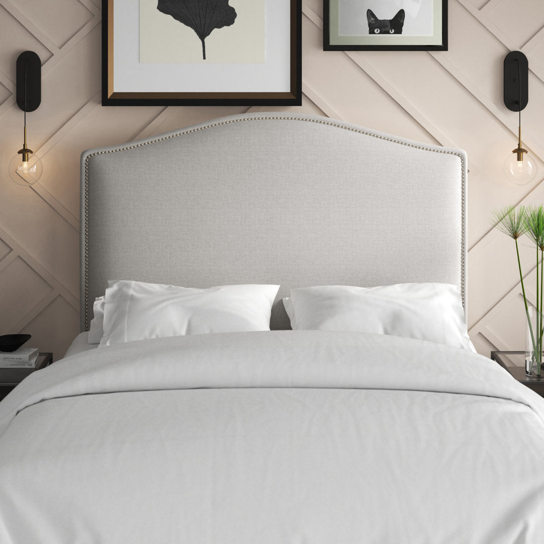 Snowhill Upholstered Panel Headboard Mercury Row® Size: King Upholstery: White