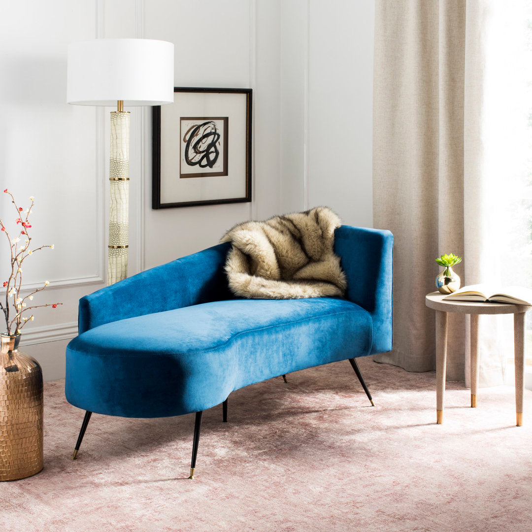 Frankie Right-Arm Chaise Lounge Mercer41 Fabric: Navy
